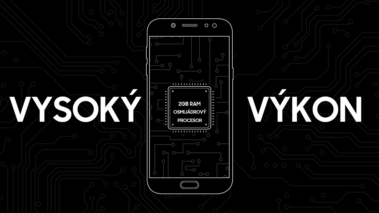 Špičkový výkon nového Samsungu Galaxy J5 2017 obstarává osmijádrová výpočetní jednotka značky Exynos.